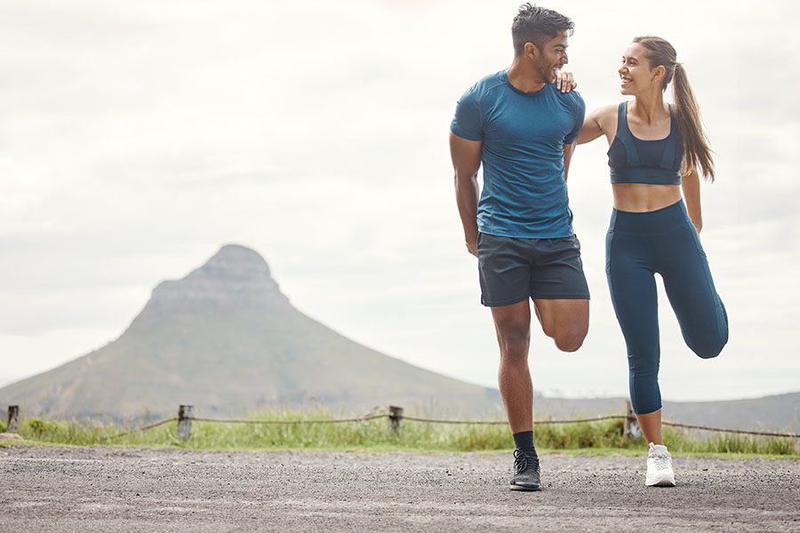 jogging couple